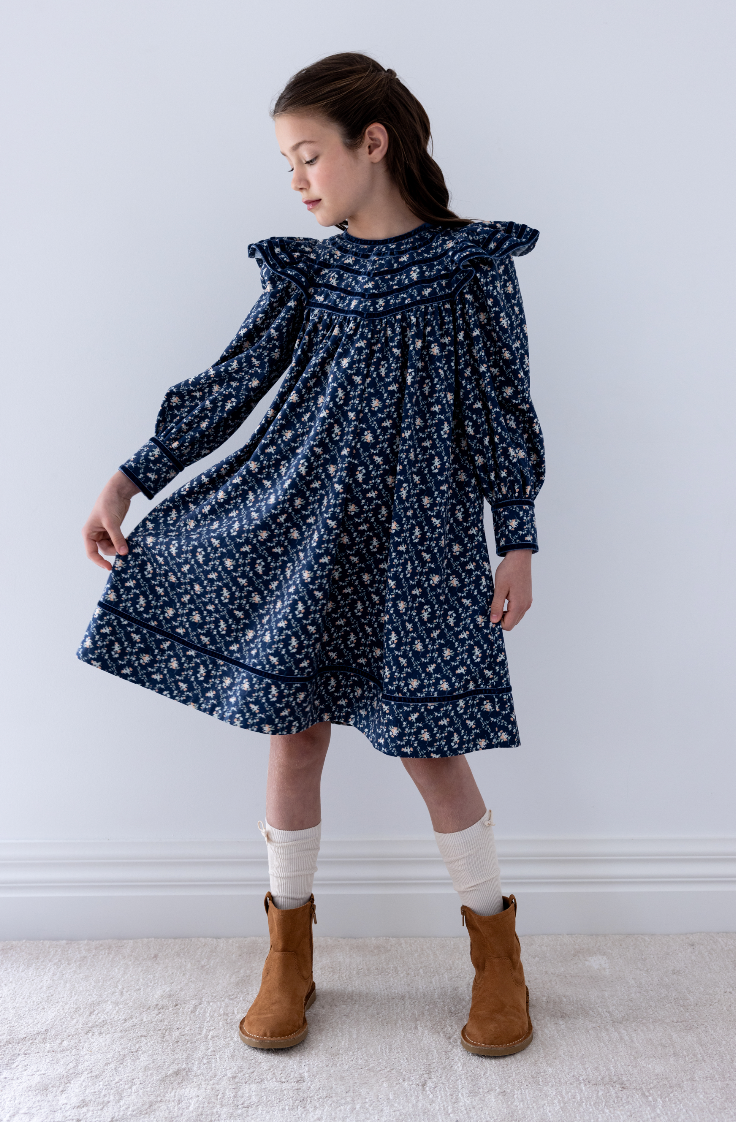 Steph The Label Trellis Printed Cord Dress