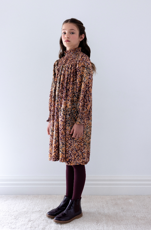 Steph The Label Speckle Printed Cord Dress
