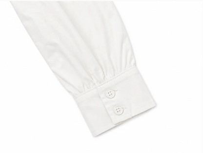 Porter White Button Down Sequin Collar Design Top