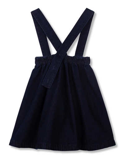 Wynken Girls Rinse Denim Pony Denim Pinafore