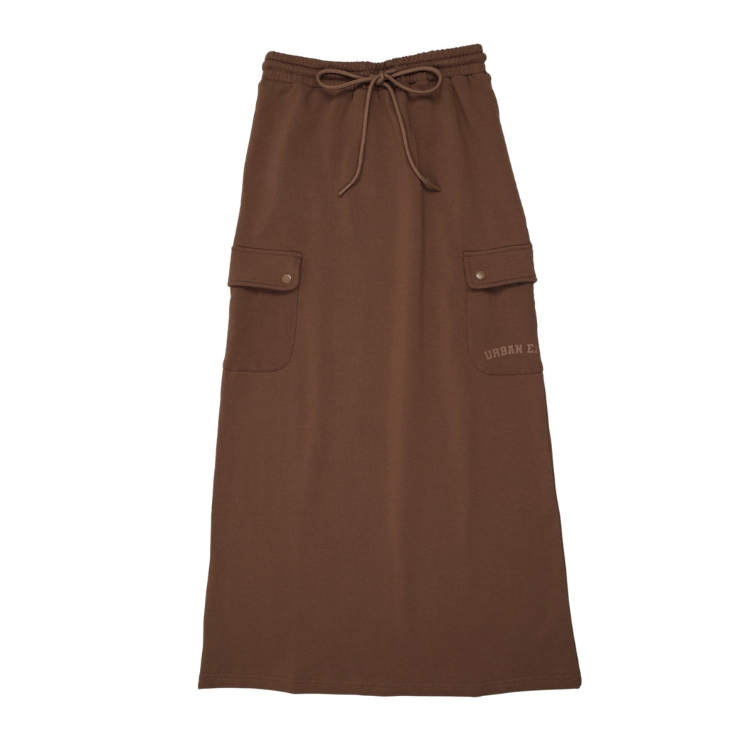 Urban Edge Teens Brown Midi Sweatset Sweatskirt