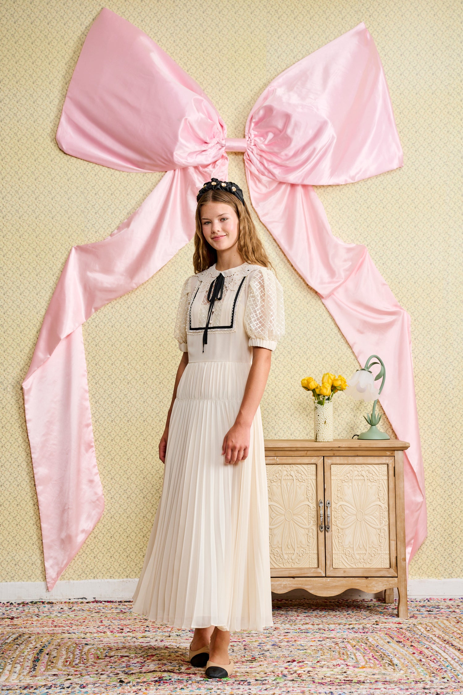 Laurent Ivory Chiffion Dress