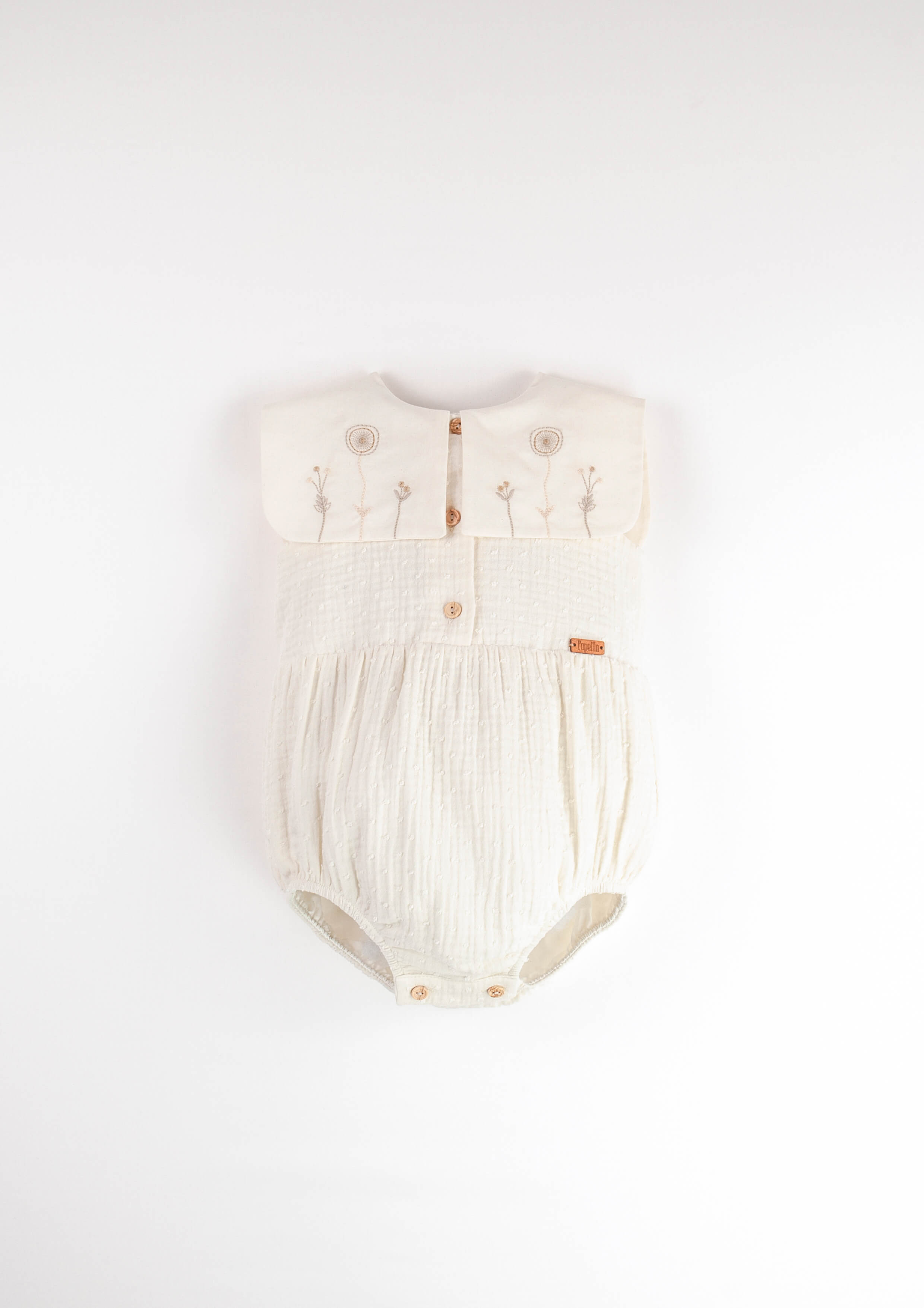 Popelin Off White Bib Romper – Once Child and Teen