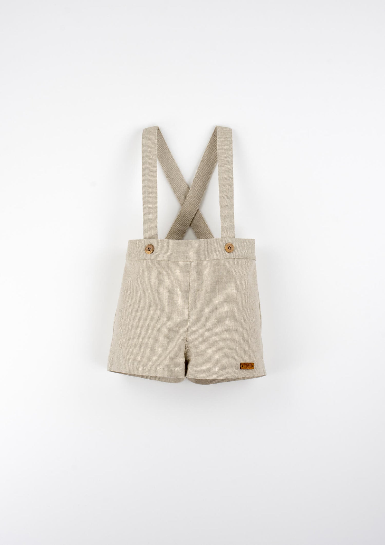 Popelin Sand Oxford Shorts with Straps