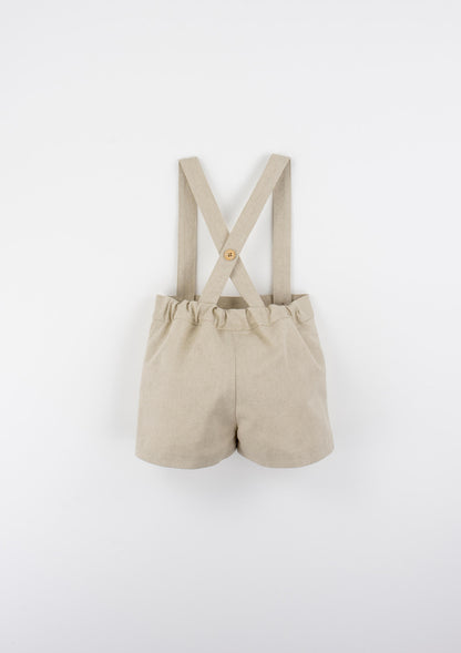 Popelin Sand Oxford Shorts with Straps