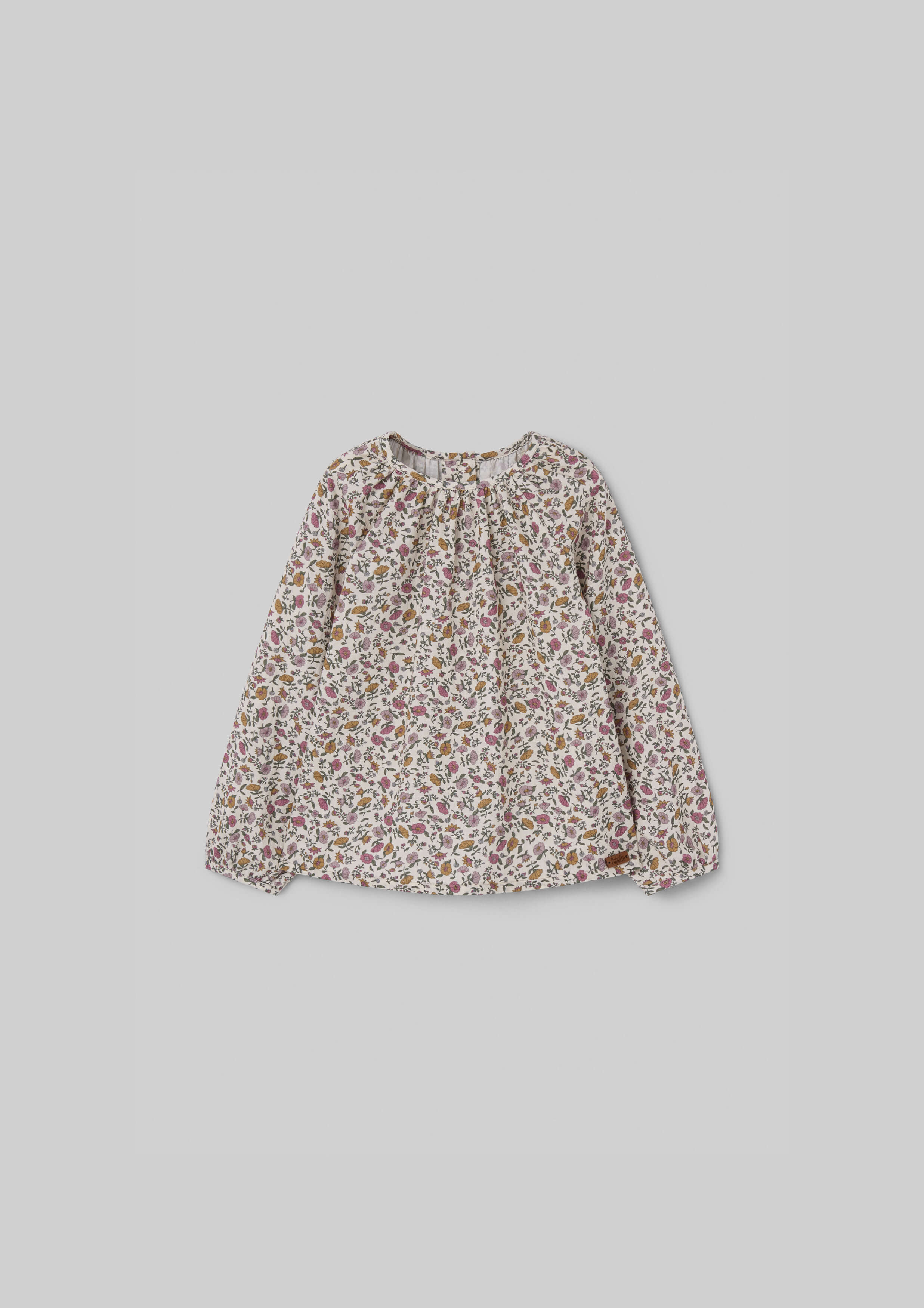 Popelin Baby Mauve Floral Raglan Sleeve Blouse
