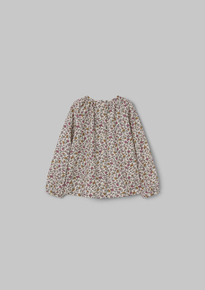 Popelin Baby Mauve Floral Raglan Sleeve Blouse
