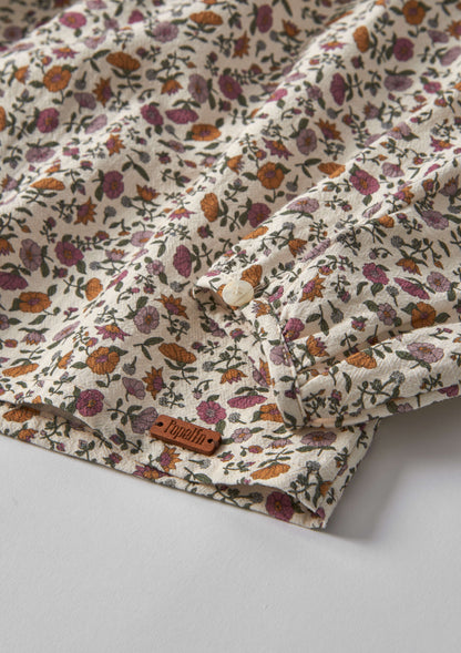 Popelin Baby Mauve Floral Raglan Sleeve Blouse