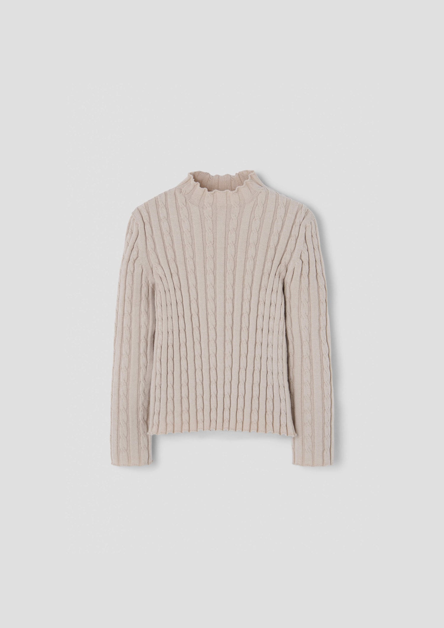 Popelin Baby Sand Perkins Neck Knitted Sweater