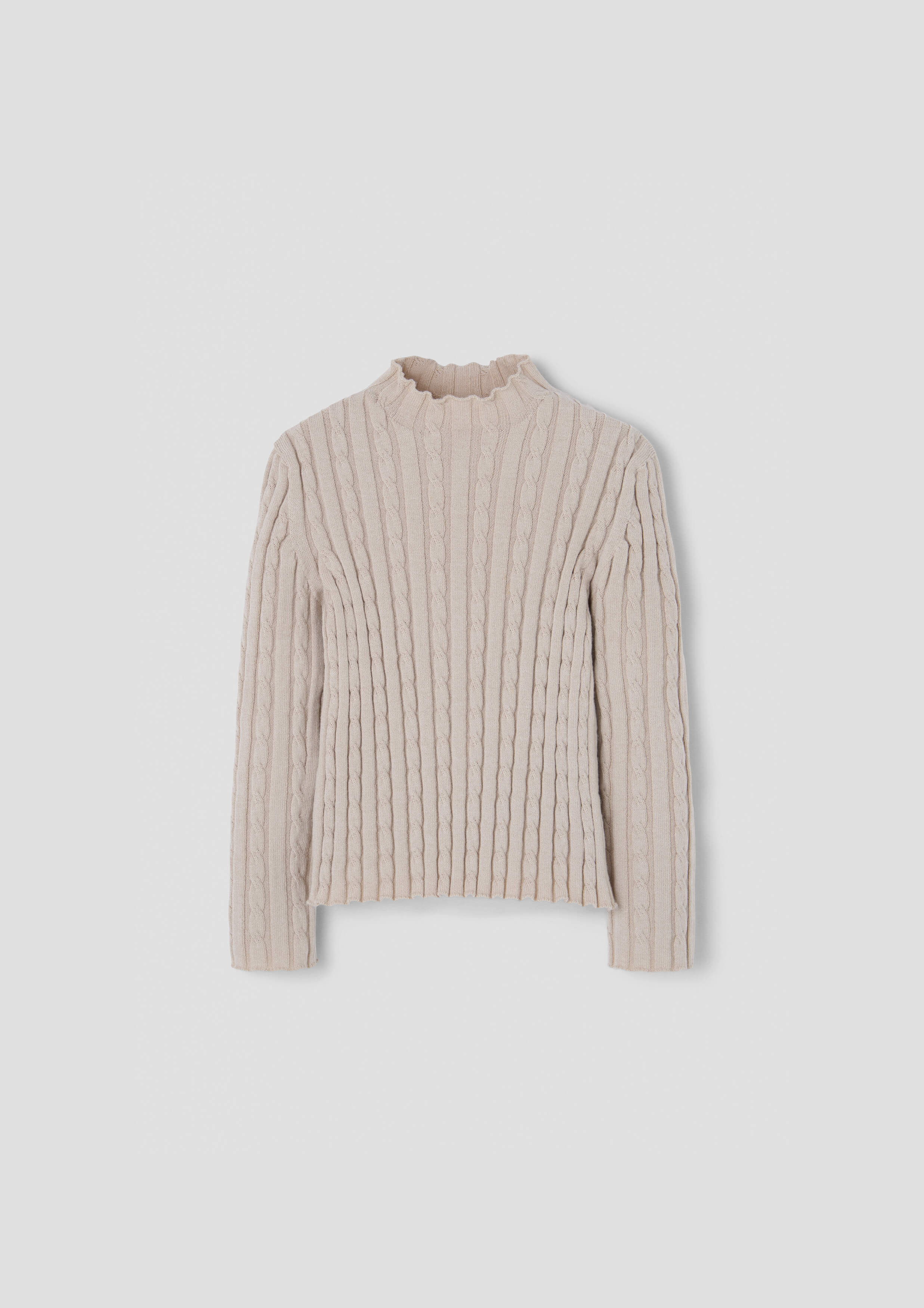 Popelin Baby Sand Perkins Neck Knitted Sweater