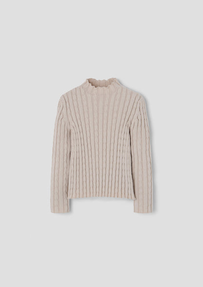 Popelin Baby Sand Perkins Neck Knitted Sweater