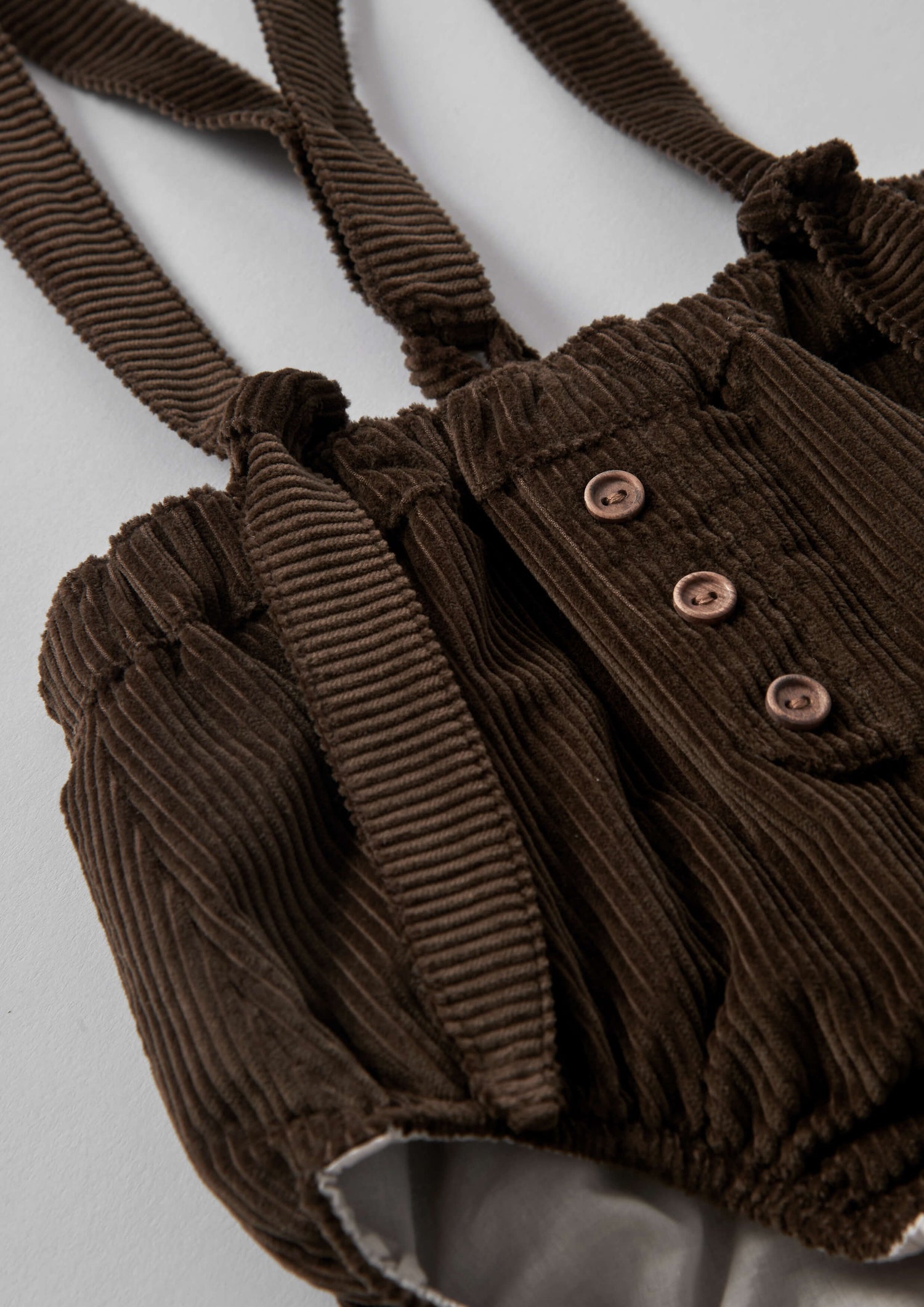 Popelin Baby Brown Corduroy Culotte With Removable Straps