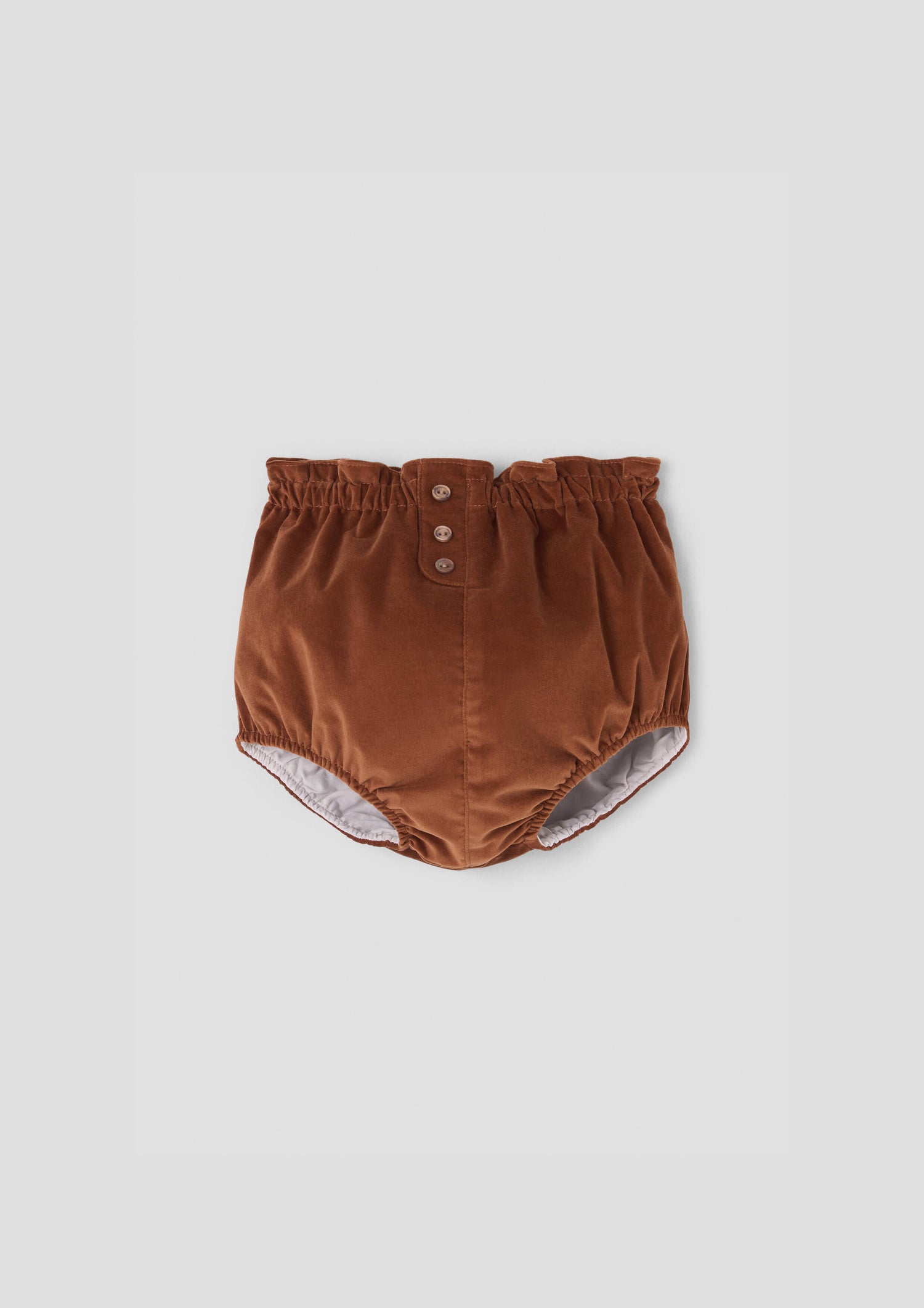Popelin Baby Terracotta Velvet High-Waist Culotte