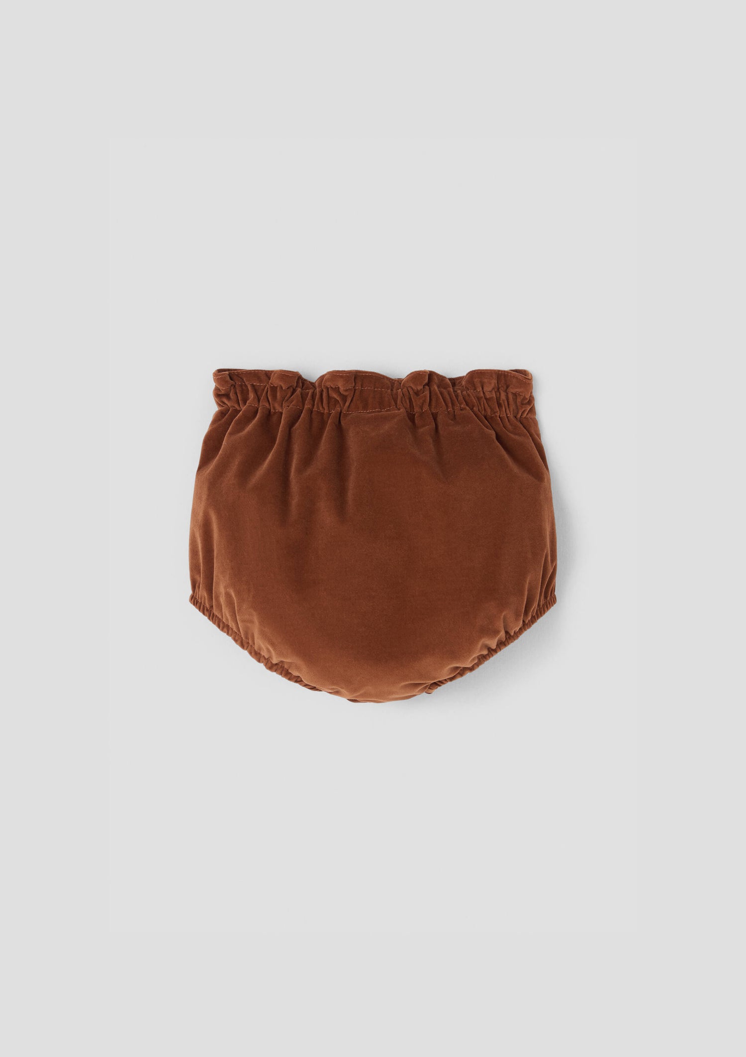 Popelin Baby Terracotta Velvet High-Waist Culotte