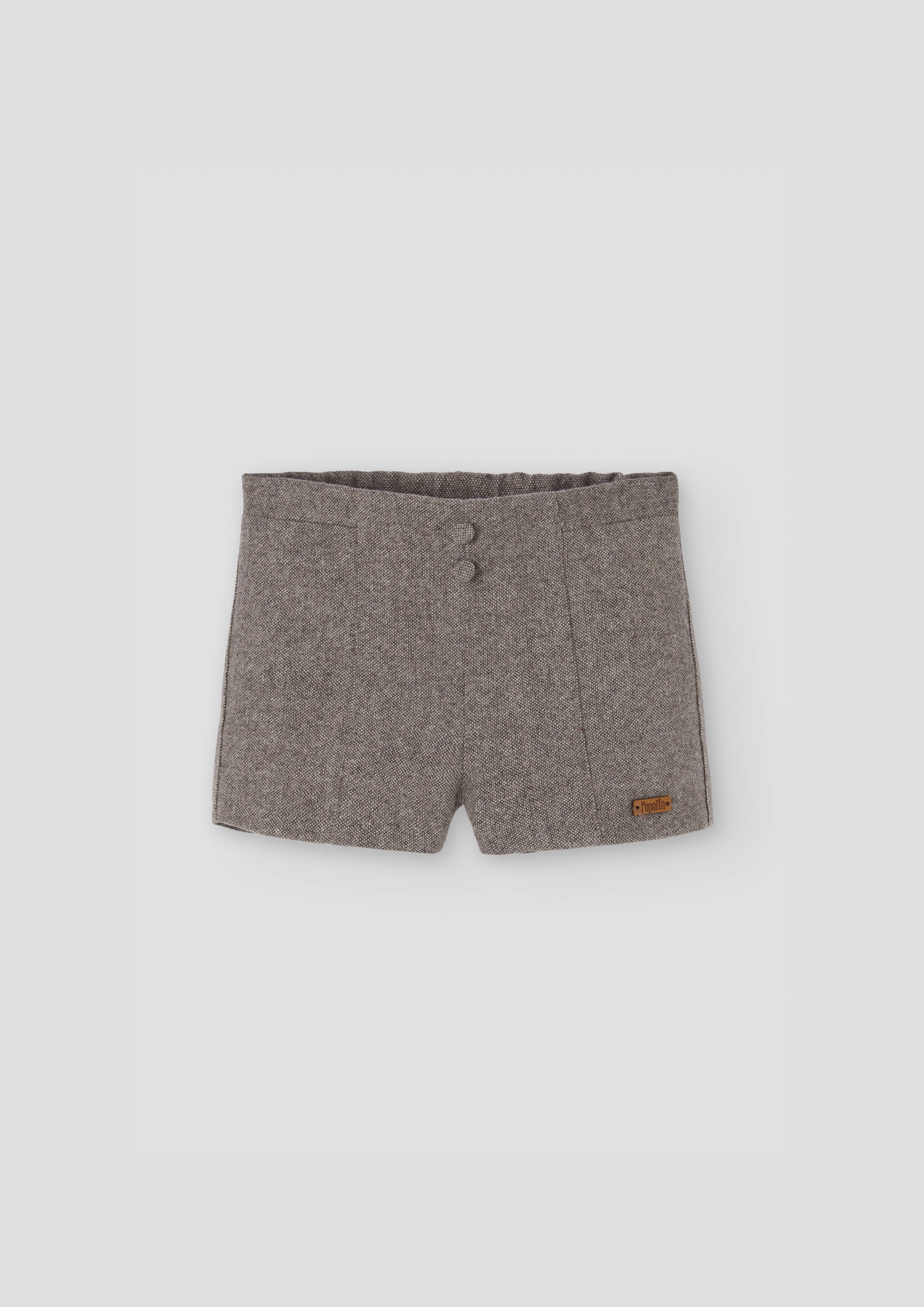 Popelin Brown Fleck Panelled Shorts