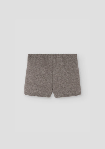Popelin Brown Fleck Panelled Shorts