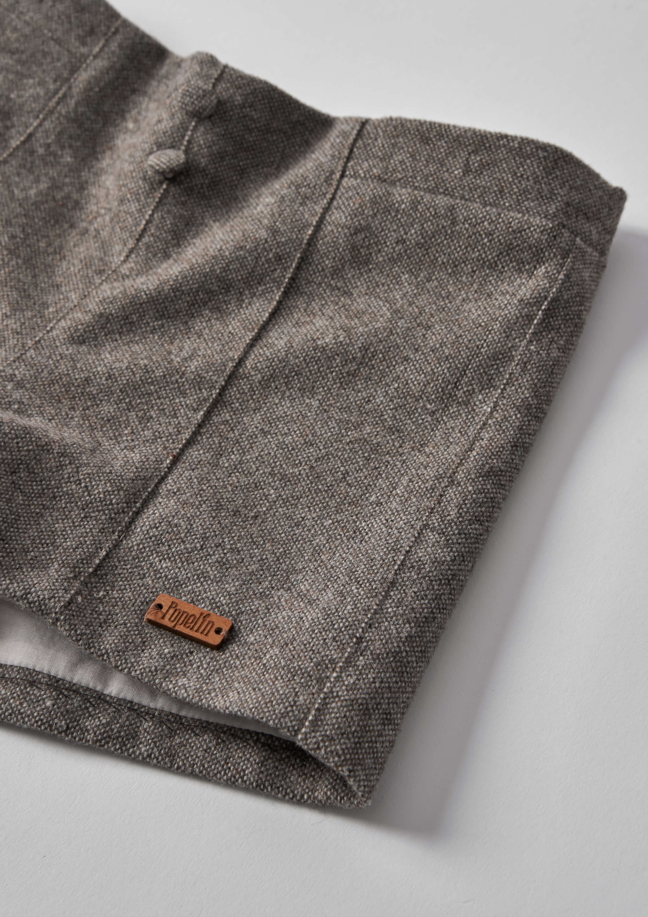 Popelin Brown Fleck Panelled Shorts