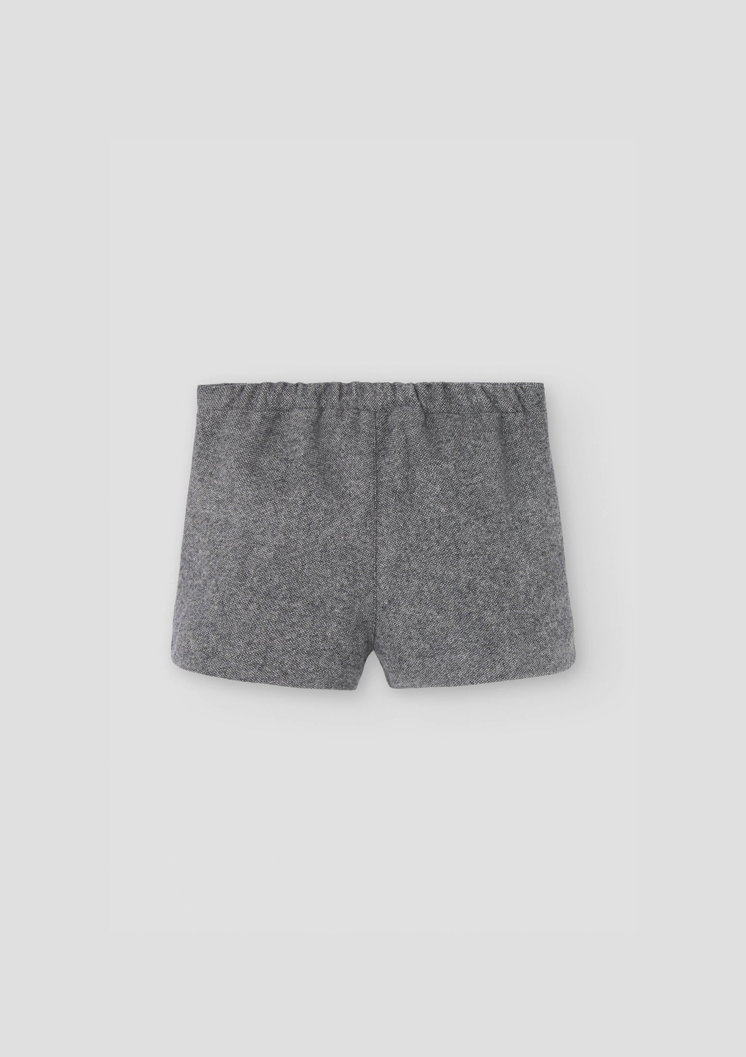 Popelin Grey Fleck Panelled Shorts