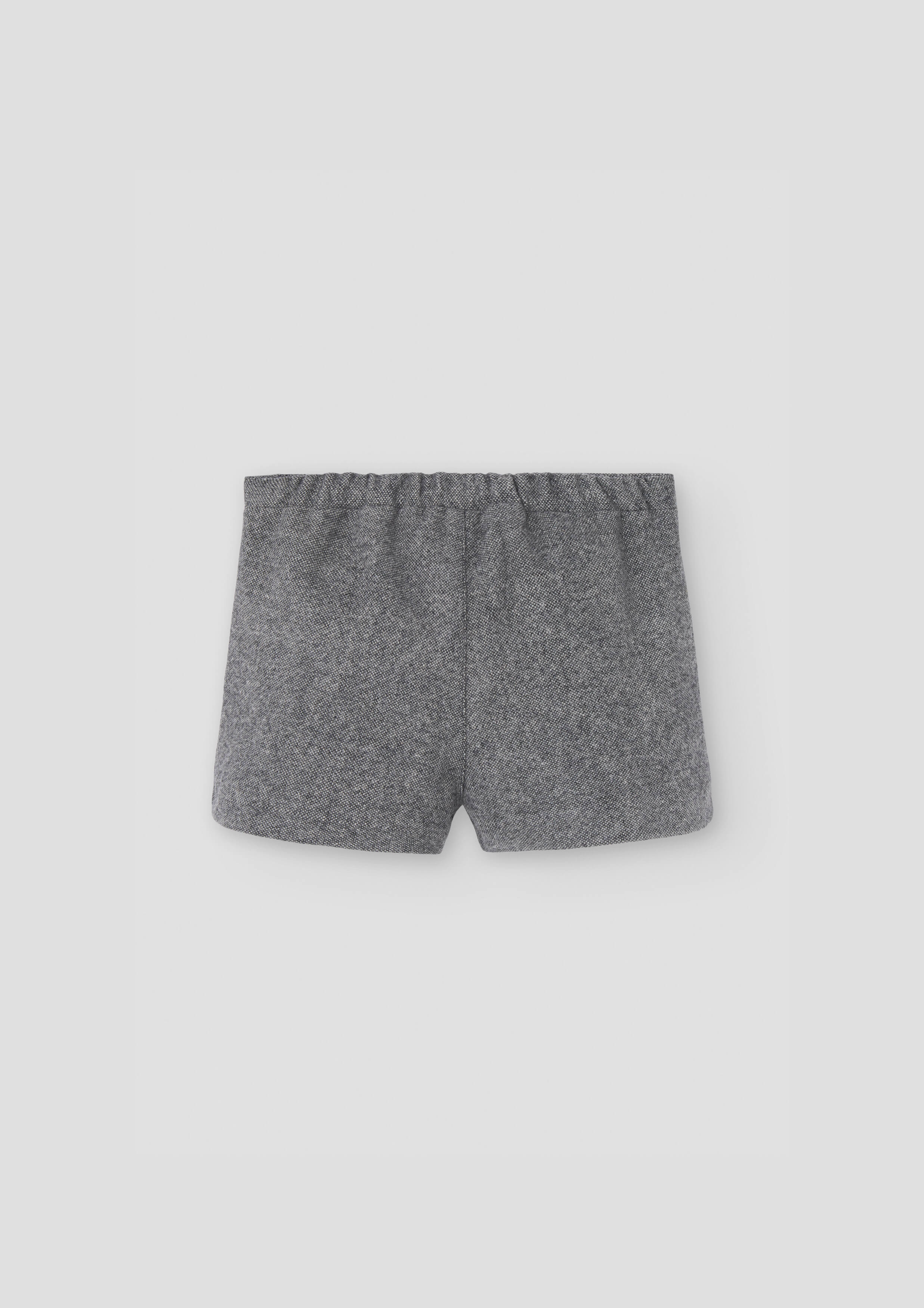 Popelin Grey Fleck Panelled Shorts