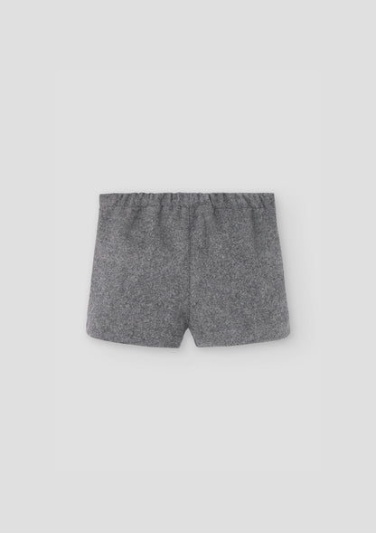Popelin Grey Fleck Panelled Shorts