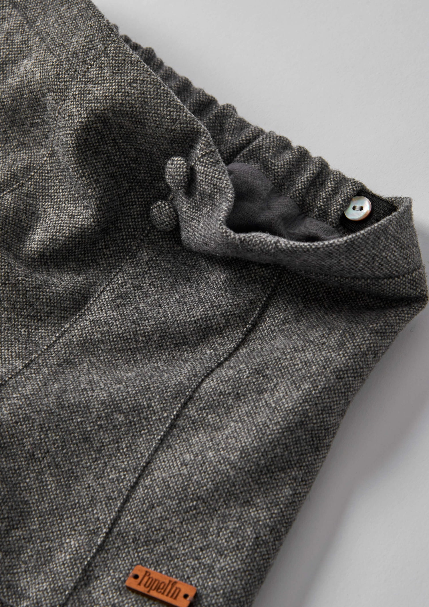 Popelin Grey Fleck Panelled Shorts