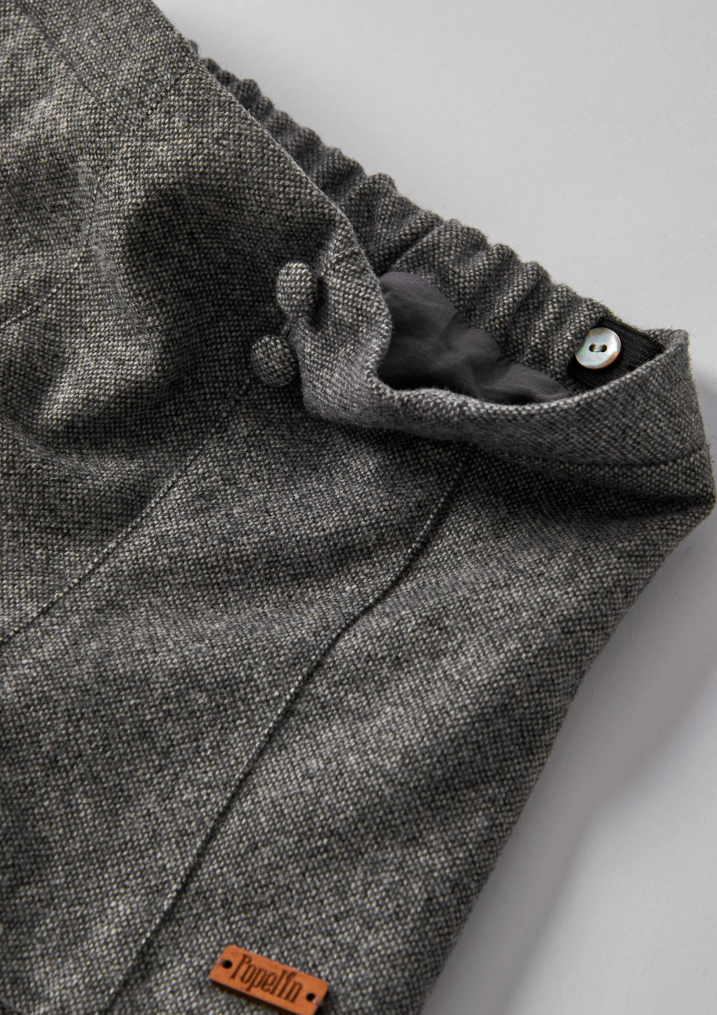 Popelin Grey Fleck Panelled Shorts
