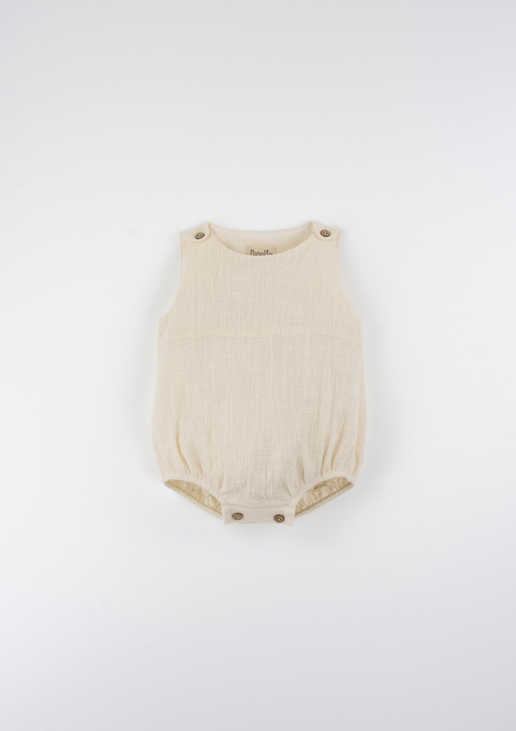Popelin Off-White Baby Romper Suit