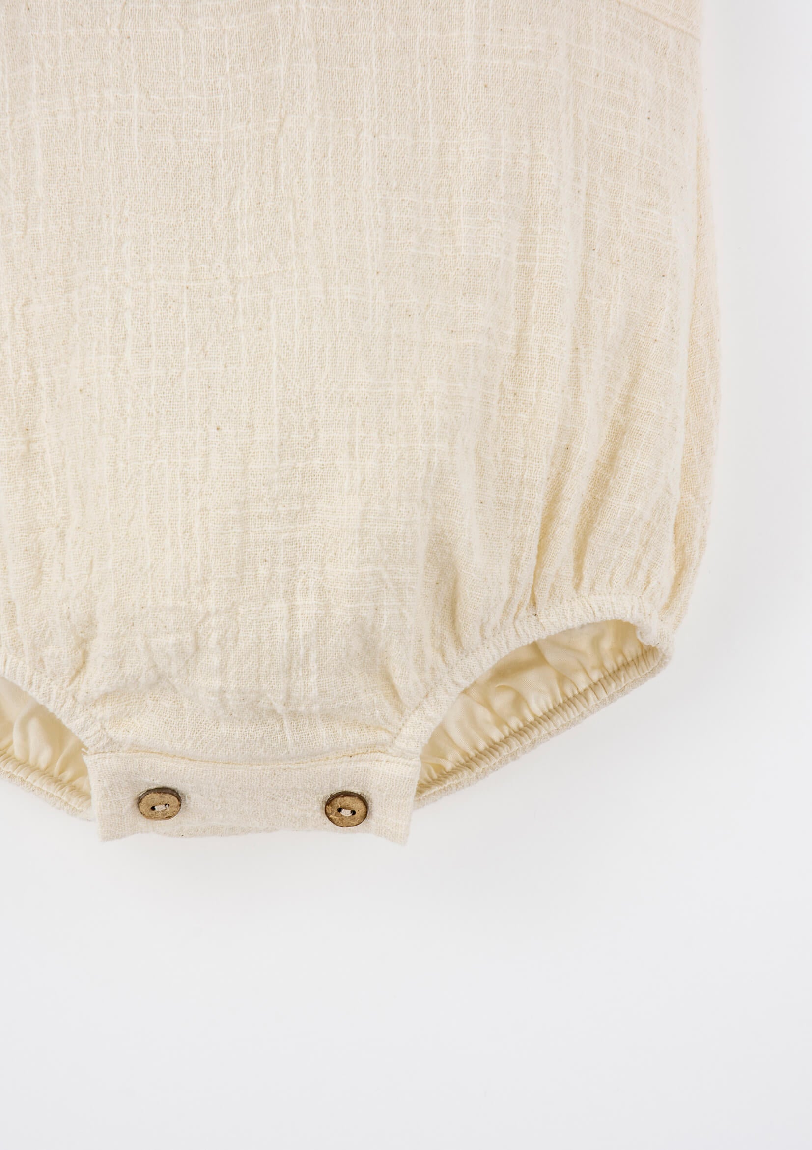 Popelin Off-White Baby Romper Suit