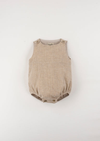 Popelin Sand Baby Romper Suit