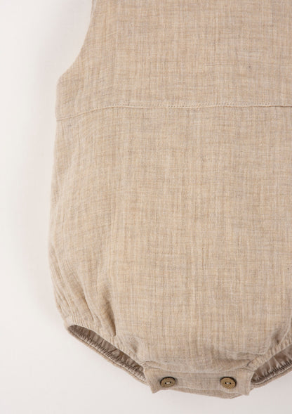 Popelin Sand Baby Romper Suit