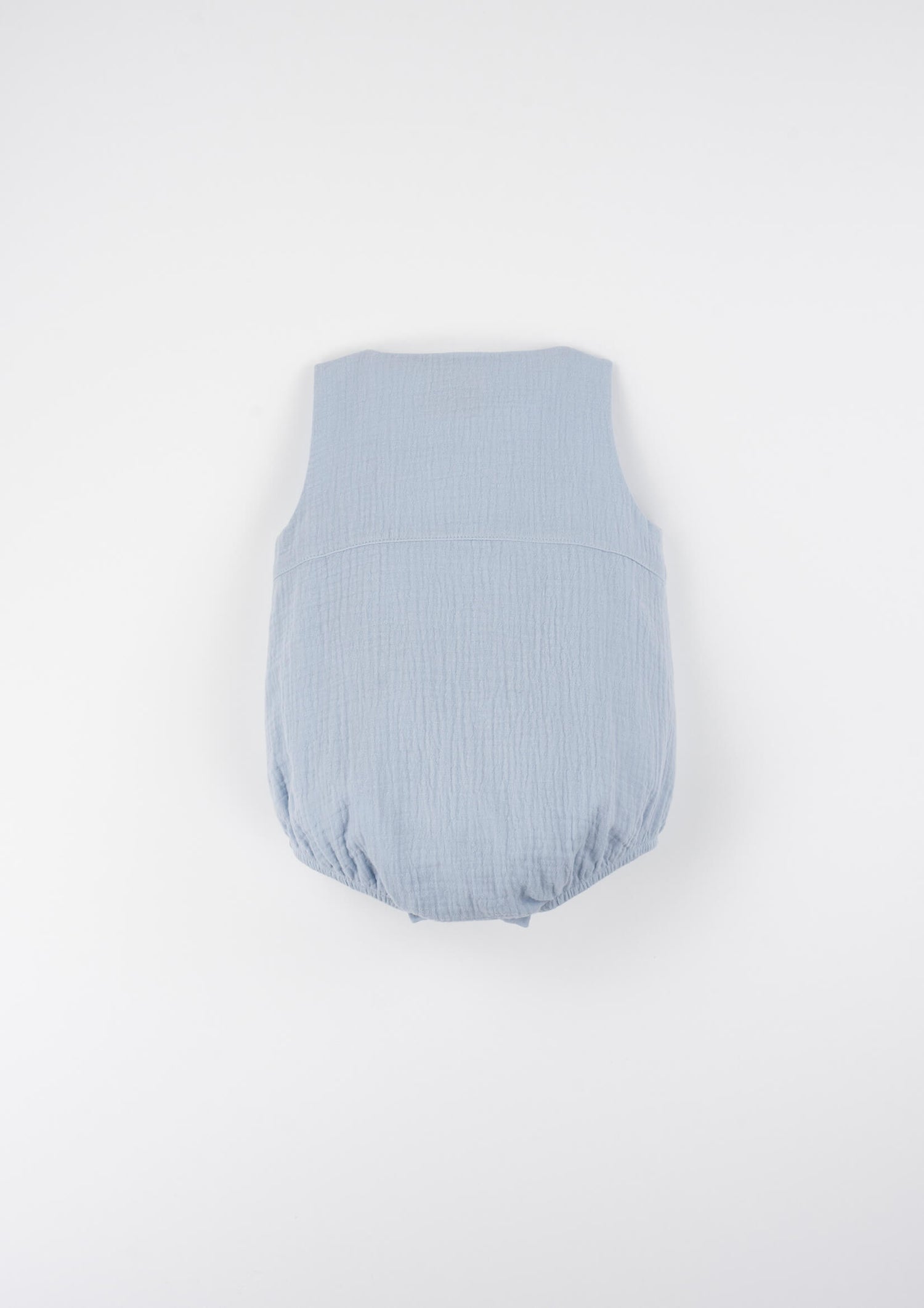 Popelin Blue Baby Romper Suit