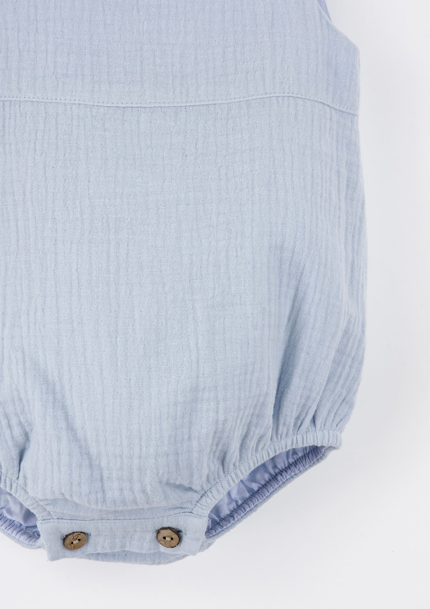 Popelin Blue Baby Romper Suit