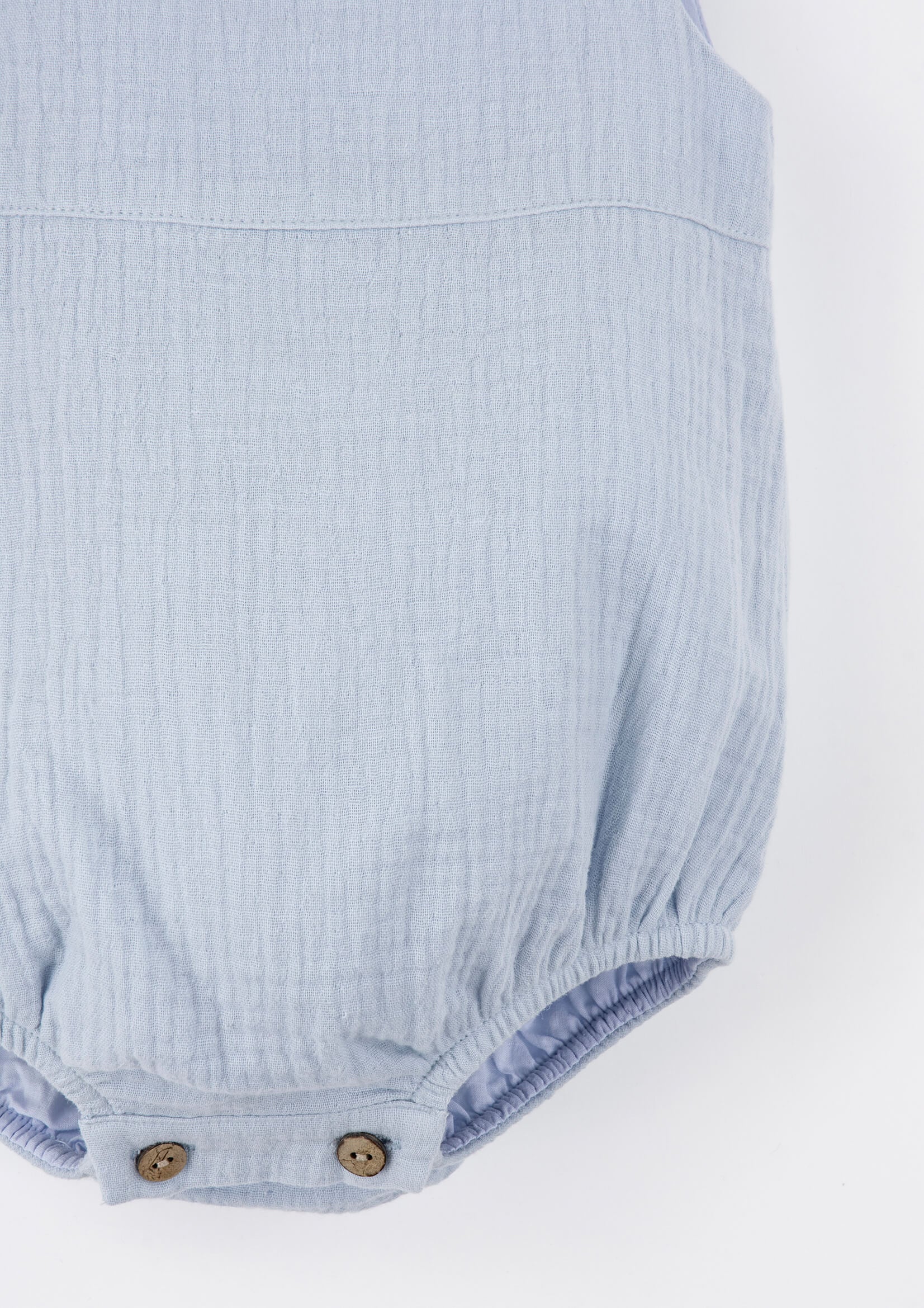Popelin Blue Baby Romper Suit