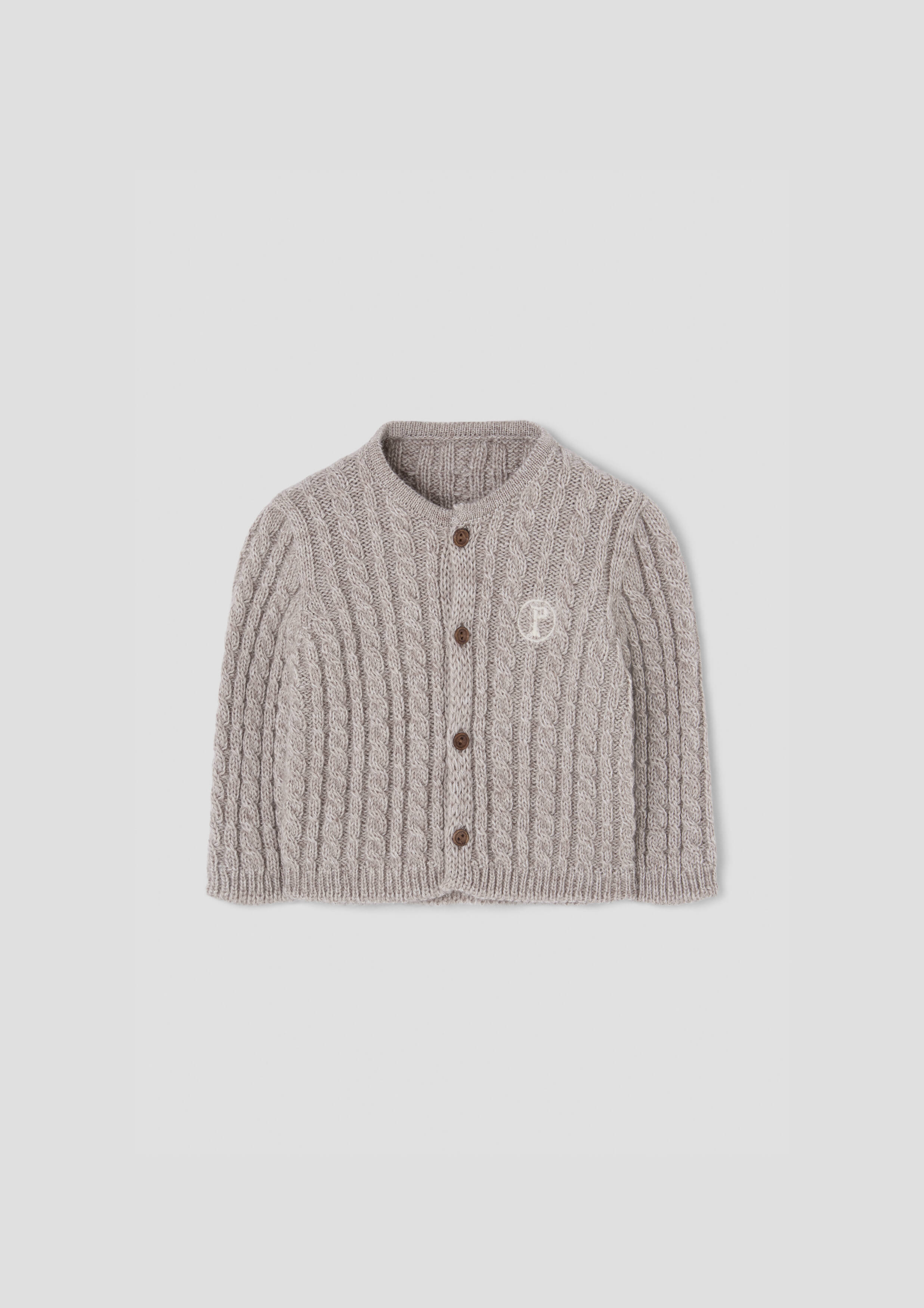 Popelin Sand Knitted Jacket
