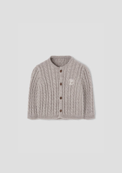 Popelin Sand Knitted Jacket