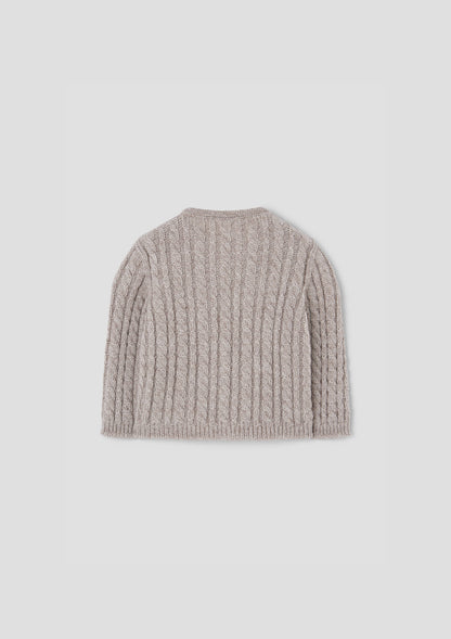 Popelin Sand Knitted Jacket