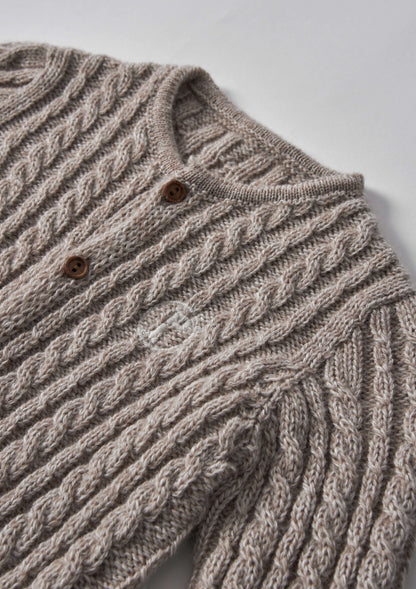 Popelin Sand Knitted Jacket