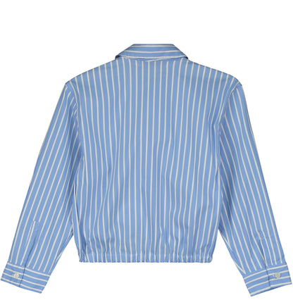 Tangerine Cropped Cotton Shirt