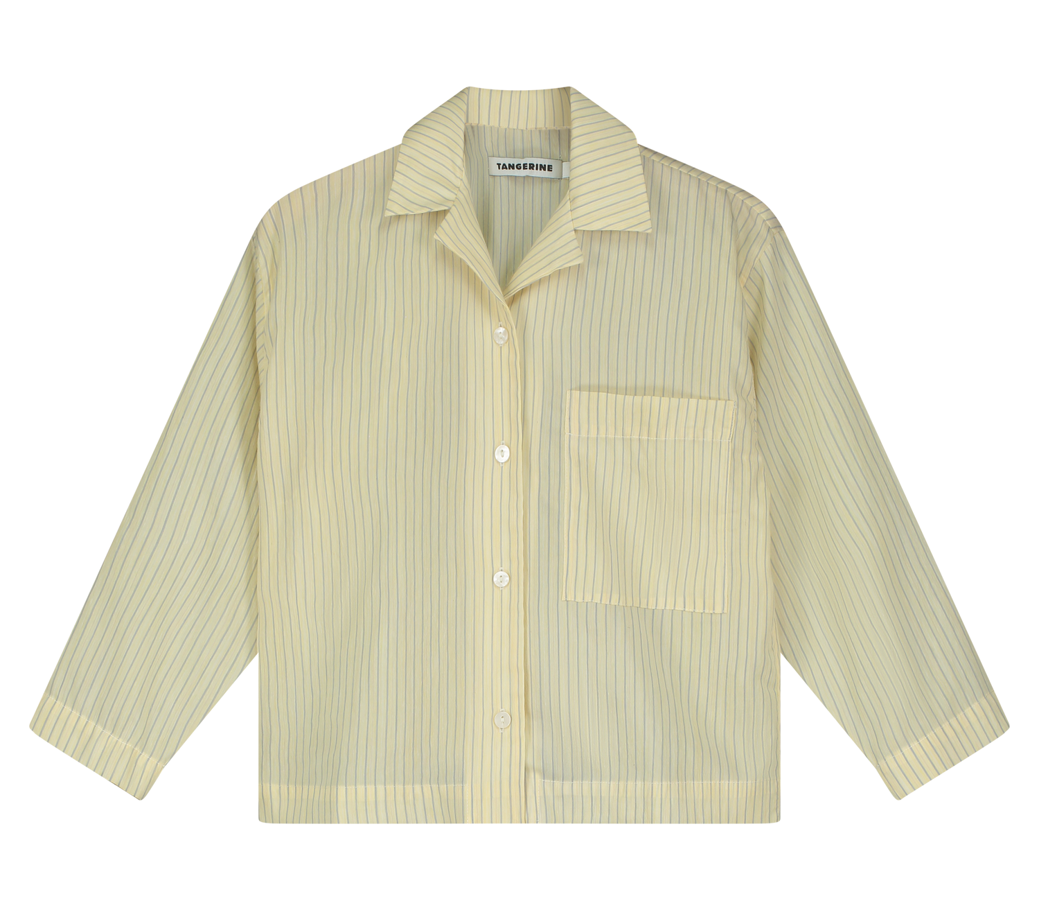 Tangerine Yellow Striped Bowling Shirt