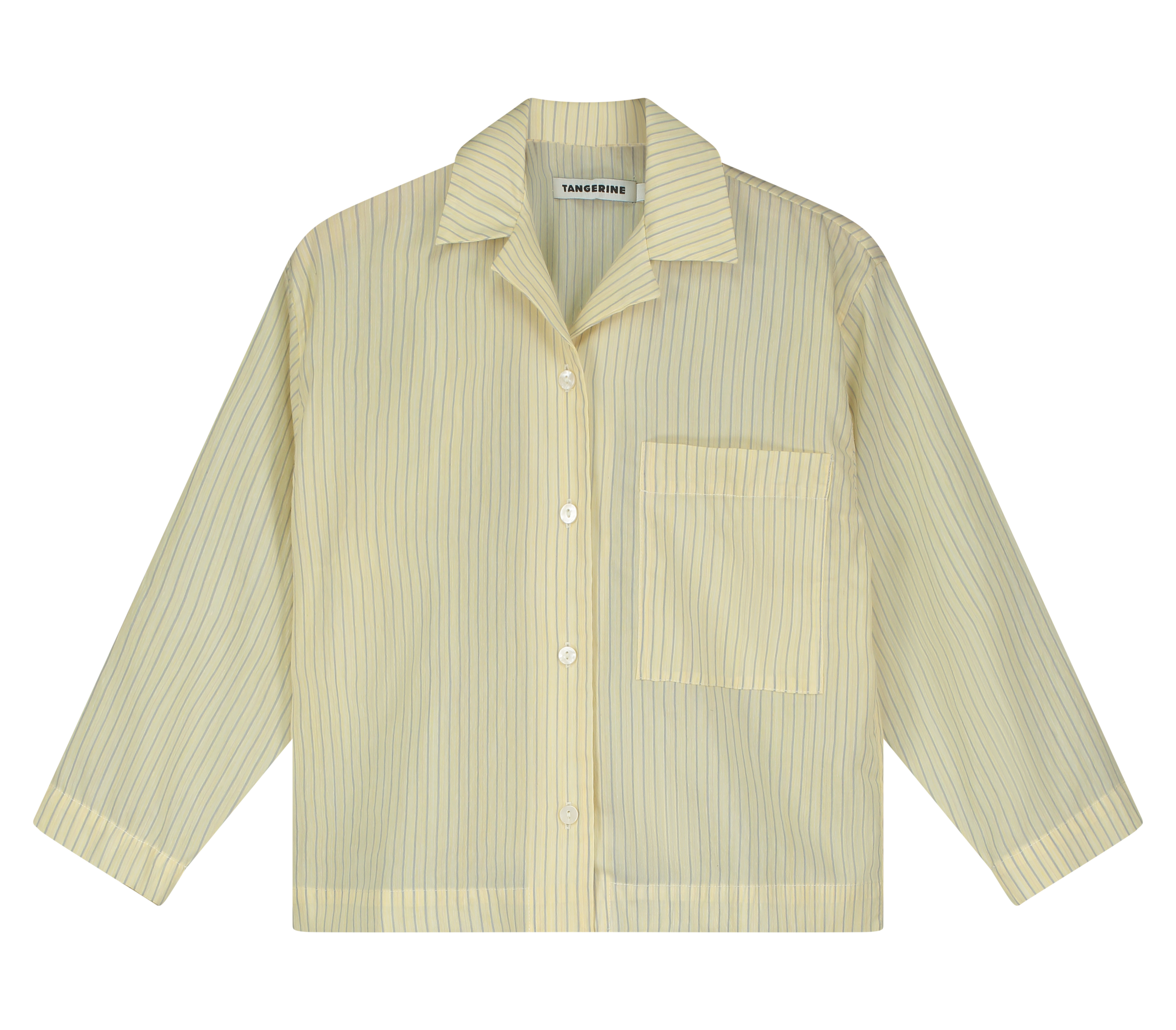 Tangerine Yellow Striped Bowling Shirt