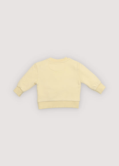 The New Society Tns Logo Baby Sweatshirt Soft Lemon