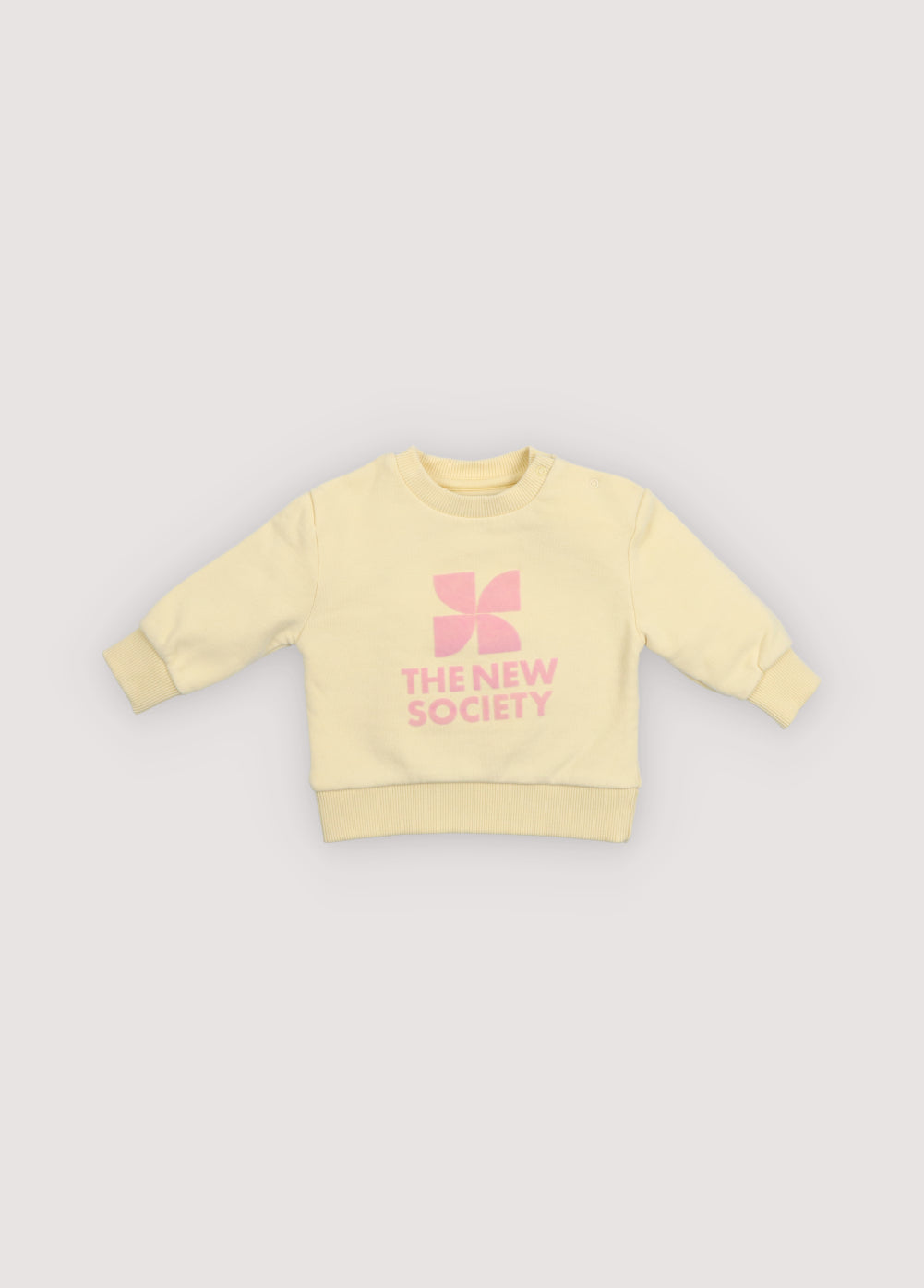 The New Society Tns Logo Baby Sweatshirt Soft Lemon