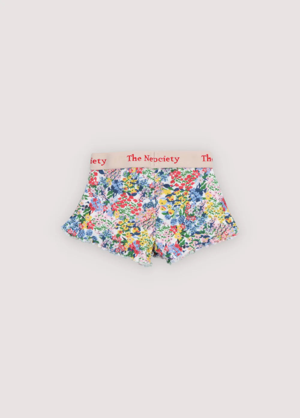 The New Society Rib Baby Shorts Verbena Print