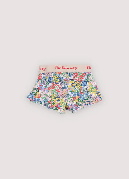 The New Society Rib Baby Shorts Verbena Print