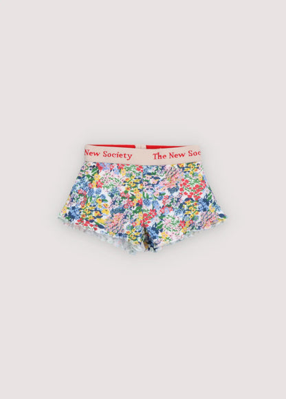 The New Society Rib Baby Shorts Verbena Print
