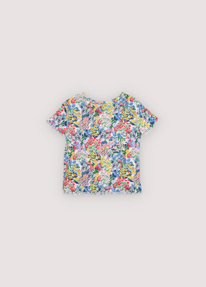 The New Society Rib Baby Tee Verbena Print