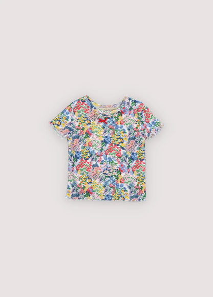 The New Society Rib Baby Tee Verbena Print