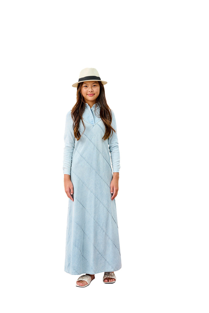 Porter Denim Shirt &amp; Jumper with Assymetrical Seams