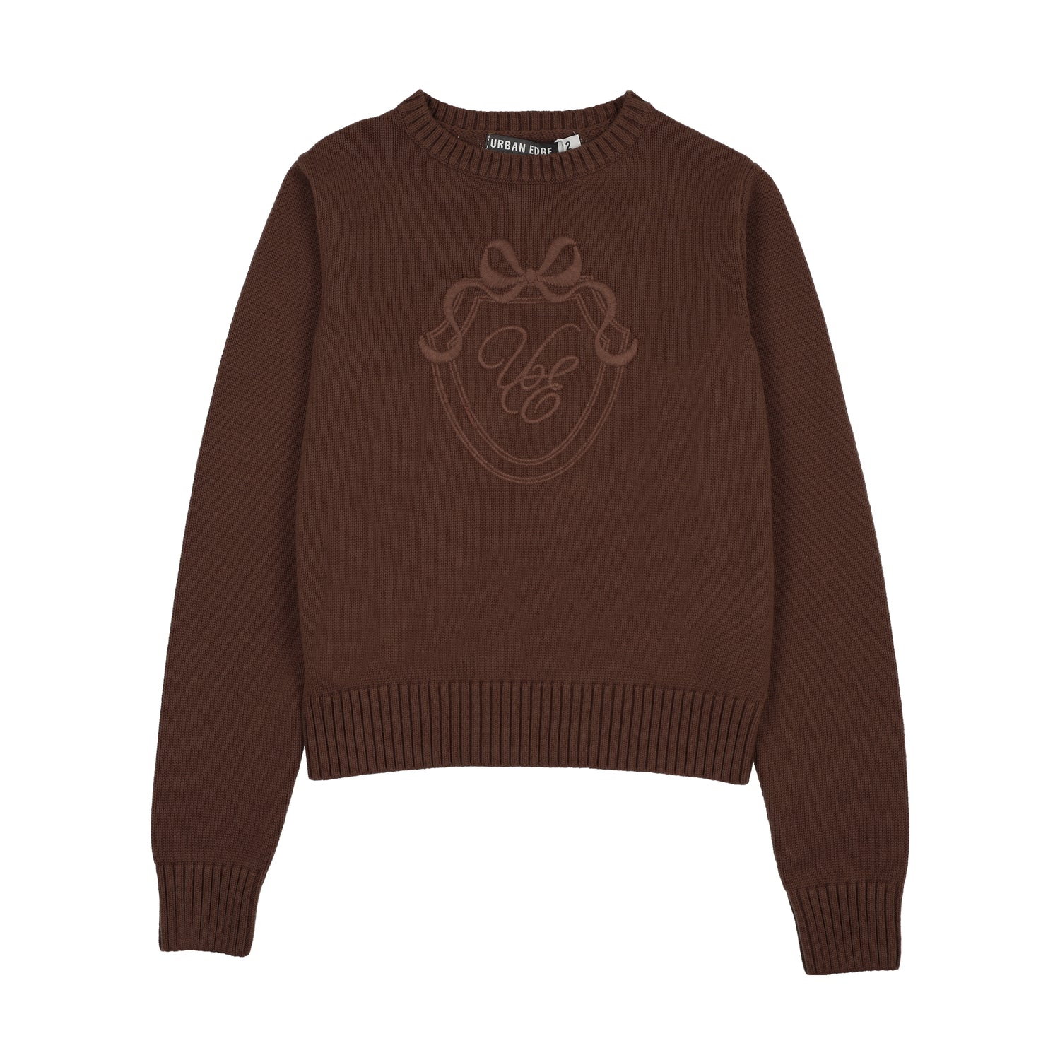 Urban Edge Teens Brown Tone On Tone Sweater