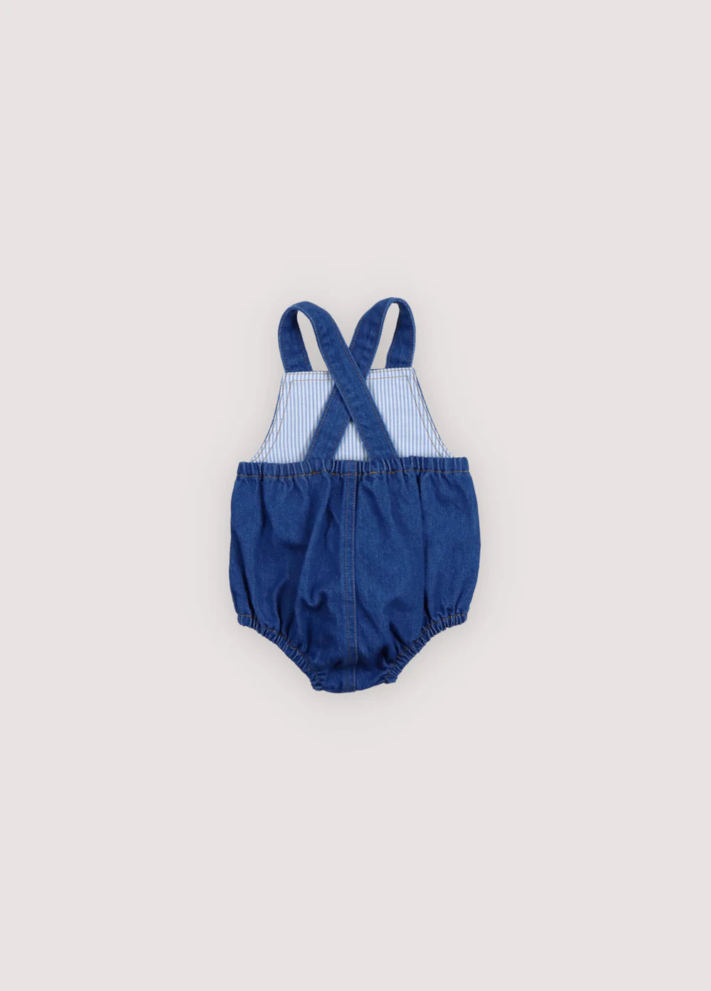 The New Society Tulip Baby Romper Blue Denim